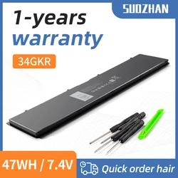 SUOZHAN 7.4V 47WH 34GKR Laptop Battery For DELL Latitude E7420 E7440 E7450 3RNFD V8XN3 G95J5 0909H5 0G95J5 5K1GW