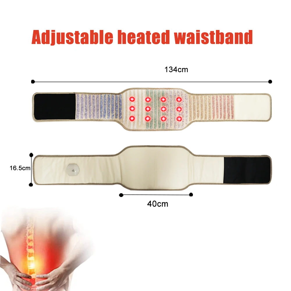 Photon Energy Heated Belt Premium Crystal Red Light Therapy Infrared Heating Muscle Pain Relief and Increased Physiotherapy Jade