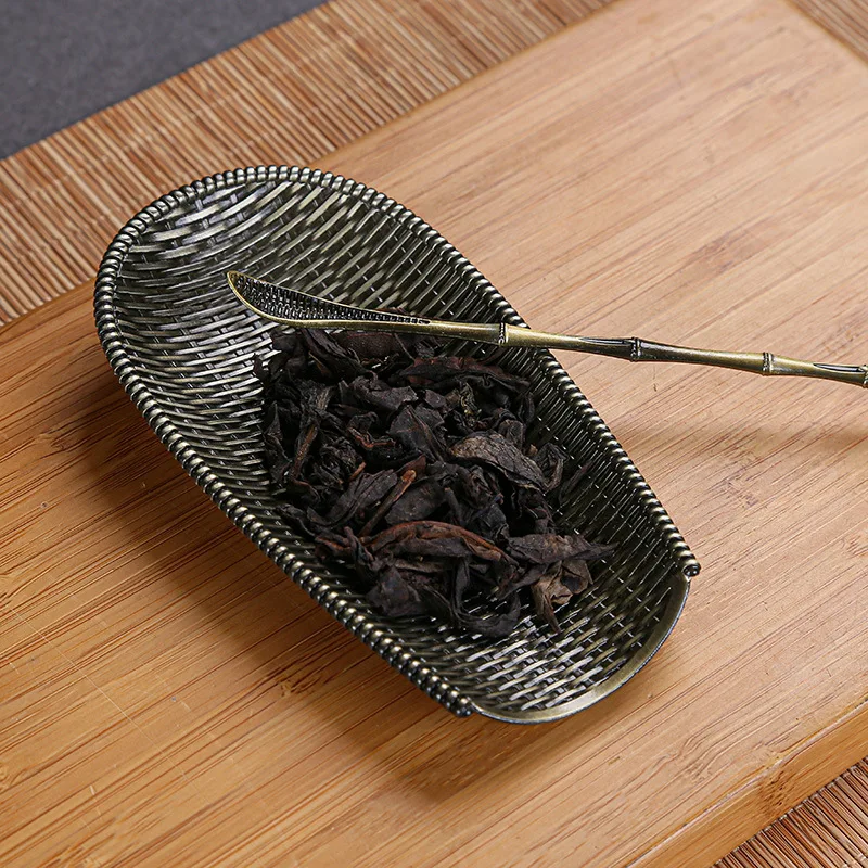 1set Handmade tea Alloy Retro style Simplicity Durable Tea shovel Anti oxidation Kung Fu tea set accessories