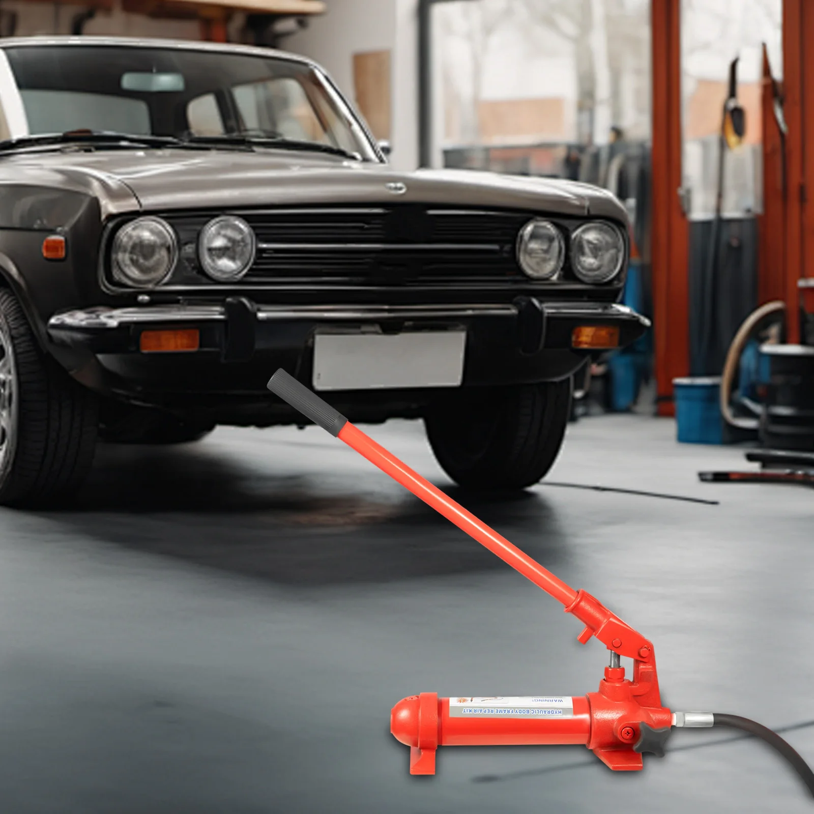 

[Portable Hydraulic Ram] 4 Ton Metal Auto Body Frame Repair Kit - Durable Rust-Proof with Storage Case - Vehicle Maintenance Use