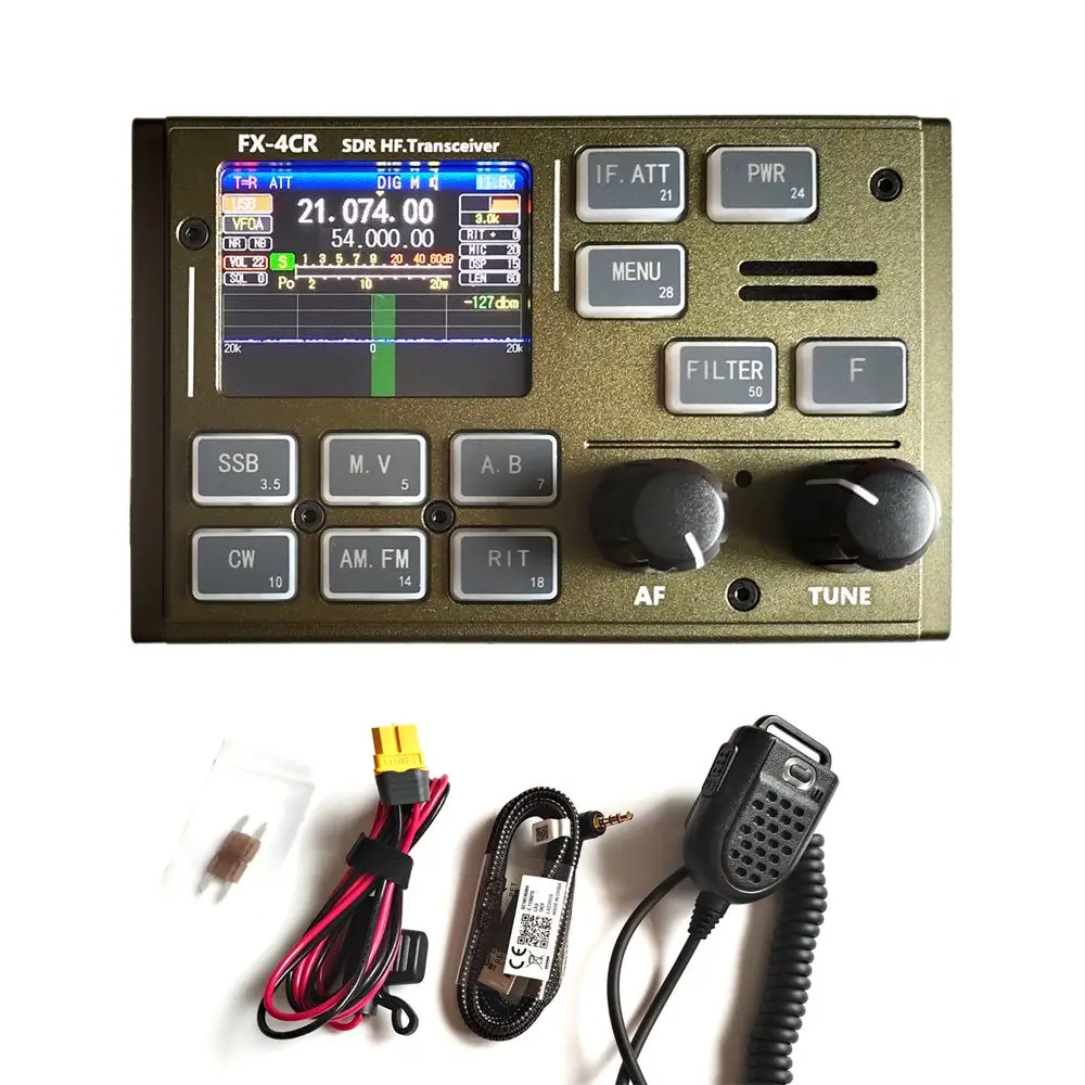 FX-4CR Radio SDR HF Transceiver with 1-20W Continuously Adjustable Power Range Support USB/LSB/CW/AM/FW Modes Short-wave FX4CR