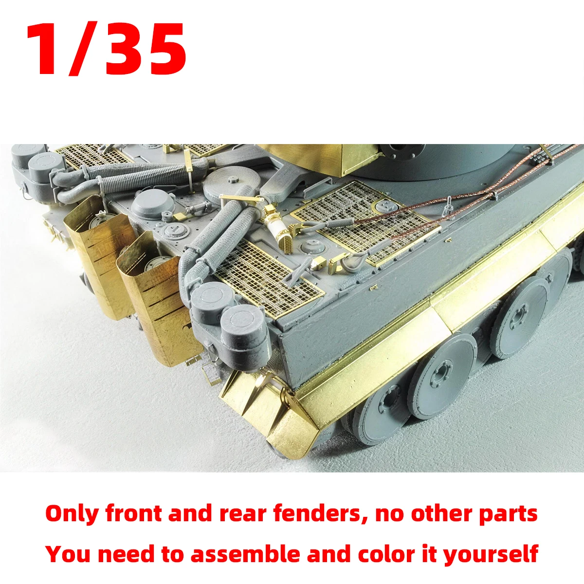 1/35 Photo Eatch PE Modellbausatz Material Metall Tiger I Panzerabwehrjäger Kotflügel Modifizierte Teile Zubehör Modellbausatz – Detail 1