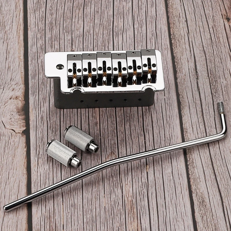 جسر سروج على شكل حرف T مطلي بالكروم سريع التركيب لأربعة سلاسل جيتار هيكل من سبائك الألومنيوم #2