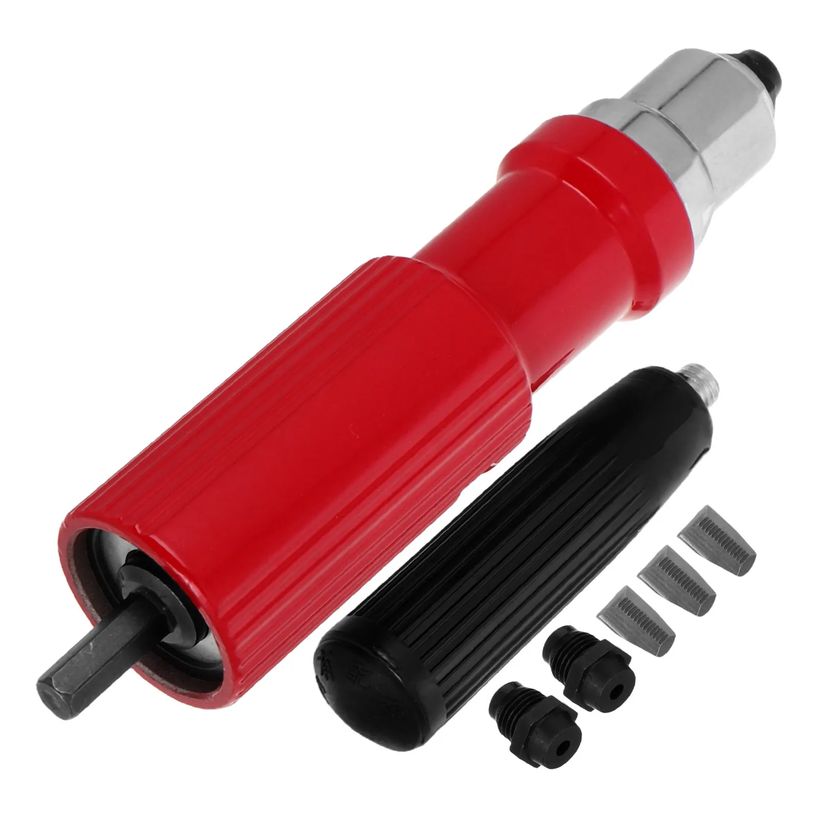 محول مثقاب التثبيت الأحمر كفاءة عالية تراجع هيكل ثلاث قطع سلس خالية من لدغ صامولة برشام كهربائية #1