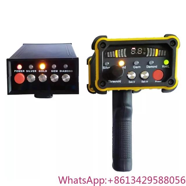 

New GR200 GR-200 Long Range Metal Gold Detector Underground 100m W/ 3D LED Display 2 Antennas Plastic Case