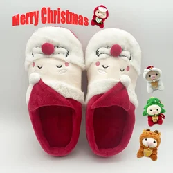 Highland Cow Christmas Santa Claus Slippers Xmas Warm Shoes Pig Toys Indoor Warm Snowman Cotton Slippers Men Women Gifts