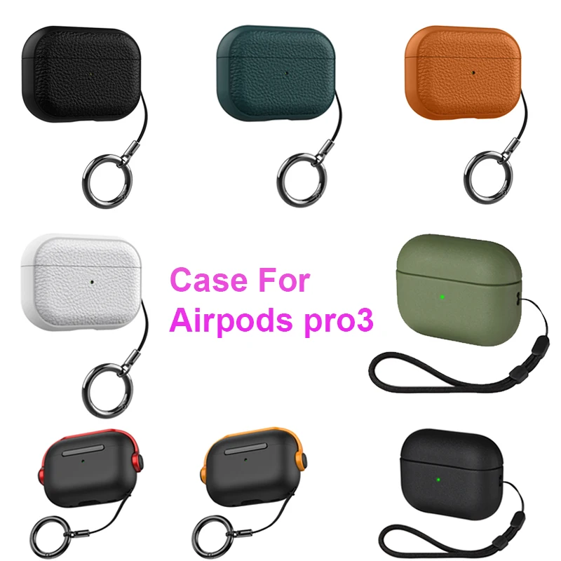 

Protective Case For Apple Airpods pro3 Cover TPU Bluetooth Earbuds Case For Air Pods pro 3 Earphone Shockproof Sleeve With Hook