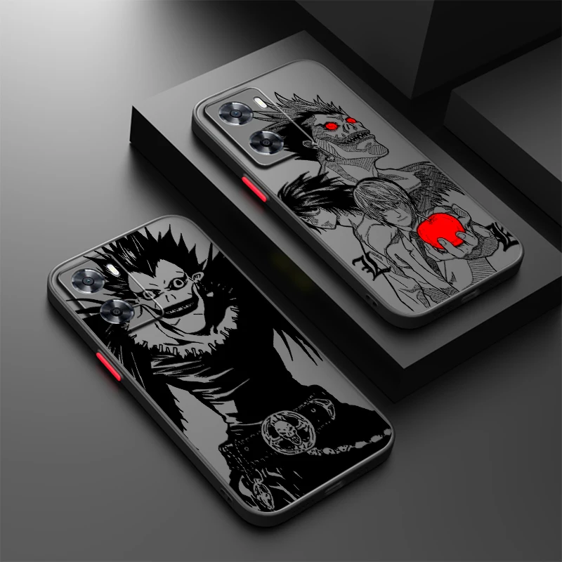 

Death Note Cool Art Anime Frosted Translucent For OPPO X5 X3 A54S A5 A94 A16 A53S A57 A74 A72 A96 A98 A78 5G Soft Phone Case