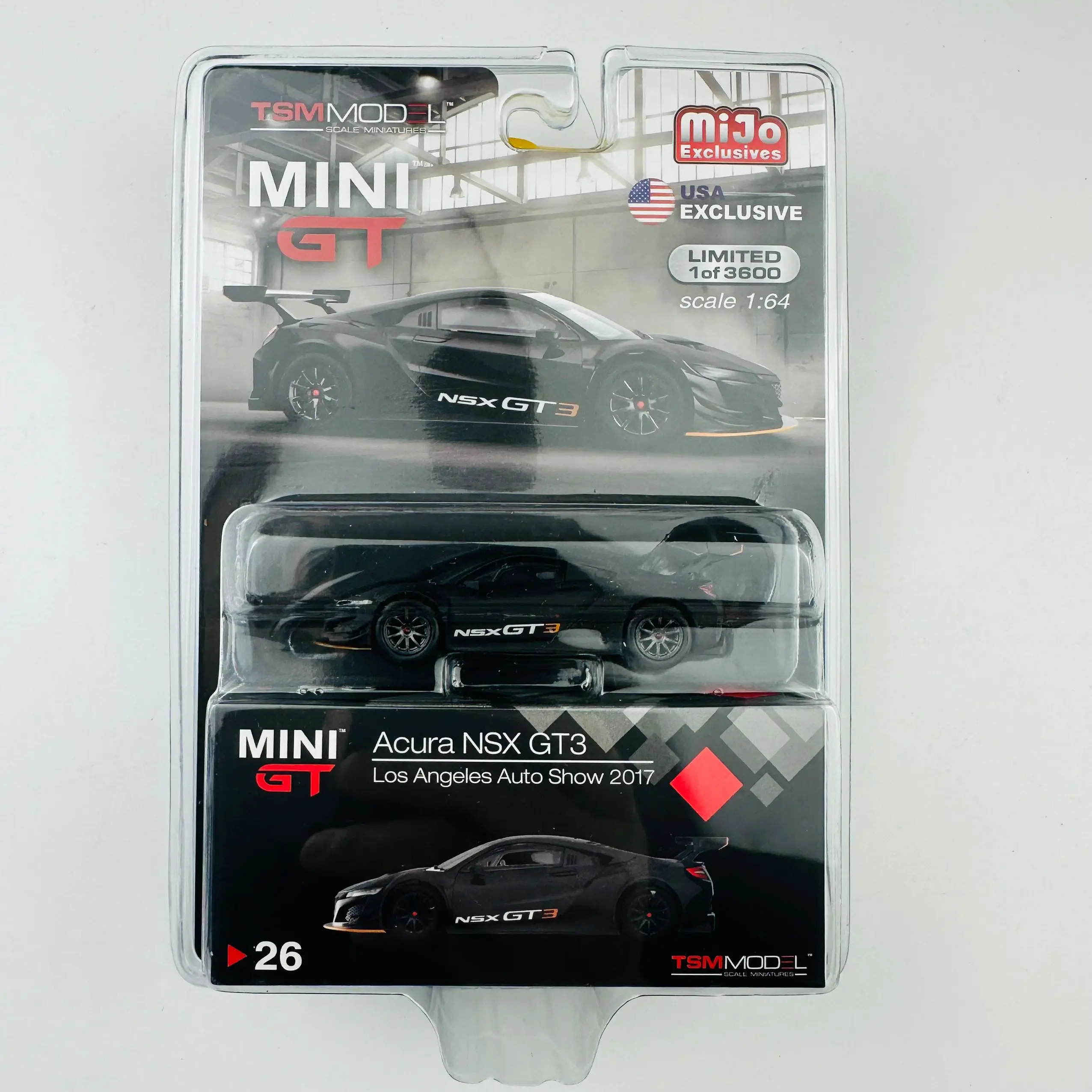 

TSM Mini Gt 1/64 Minigt 26 NSX GT3 Los Angeles Show 2017 MJ Die-cast Alloy Car Model Collection