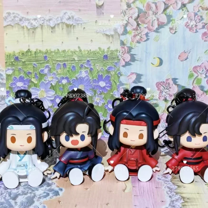 

Hot For Bag And Car Anime Fans Modaozushi Sitting Posture Figure Anime Doll Keychain Pendant Kawaii Model Gift Toy Acg Pendant