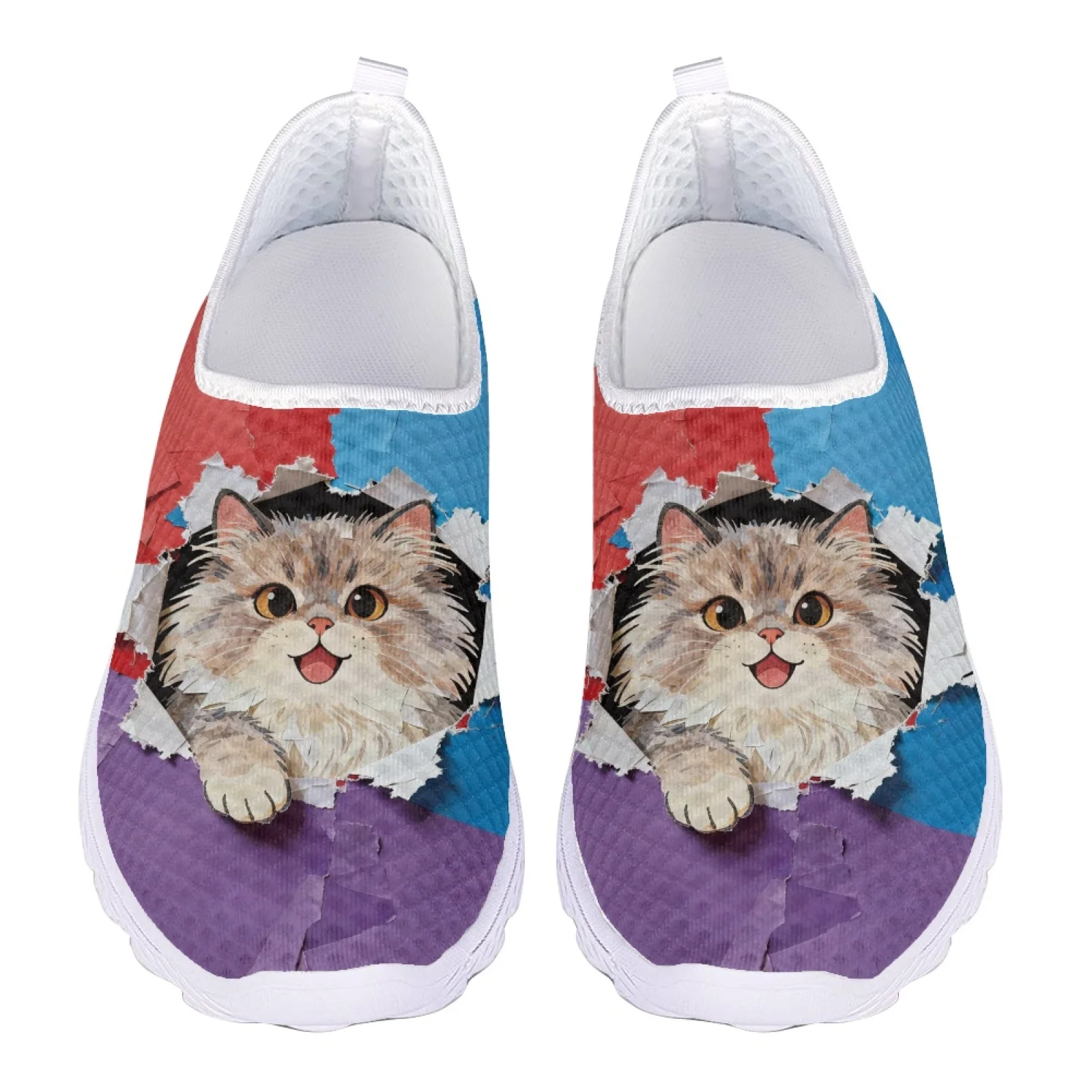 

Color Cat Dog 3D Print Woman Loafers Women Slip On Flats Lightweight Female Ladies Sneakers Mesh Casual Shoes Summer Beach Shoes