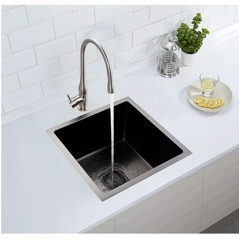 

304 Basin Deep Kitchen Sink for Cabinet Stainless Steel Carton Box Square Modern Small Kitchen Kitchen Sink Big Size 1PCS