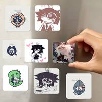 Funny I Love Me EMO Boys Cartoon Refrigerator Magnet Square Stickers - Can Be Used To Personalize Home Decoration