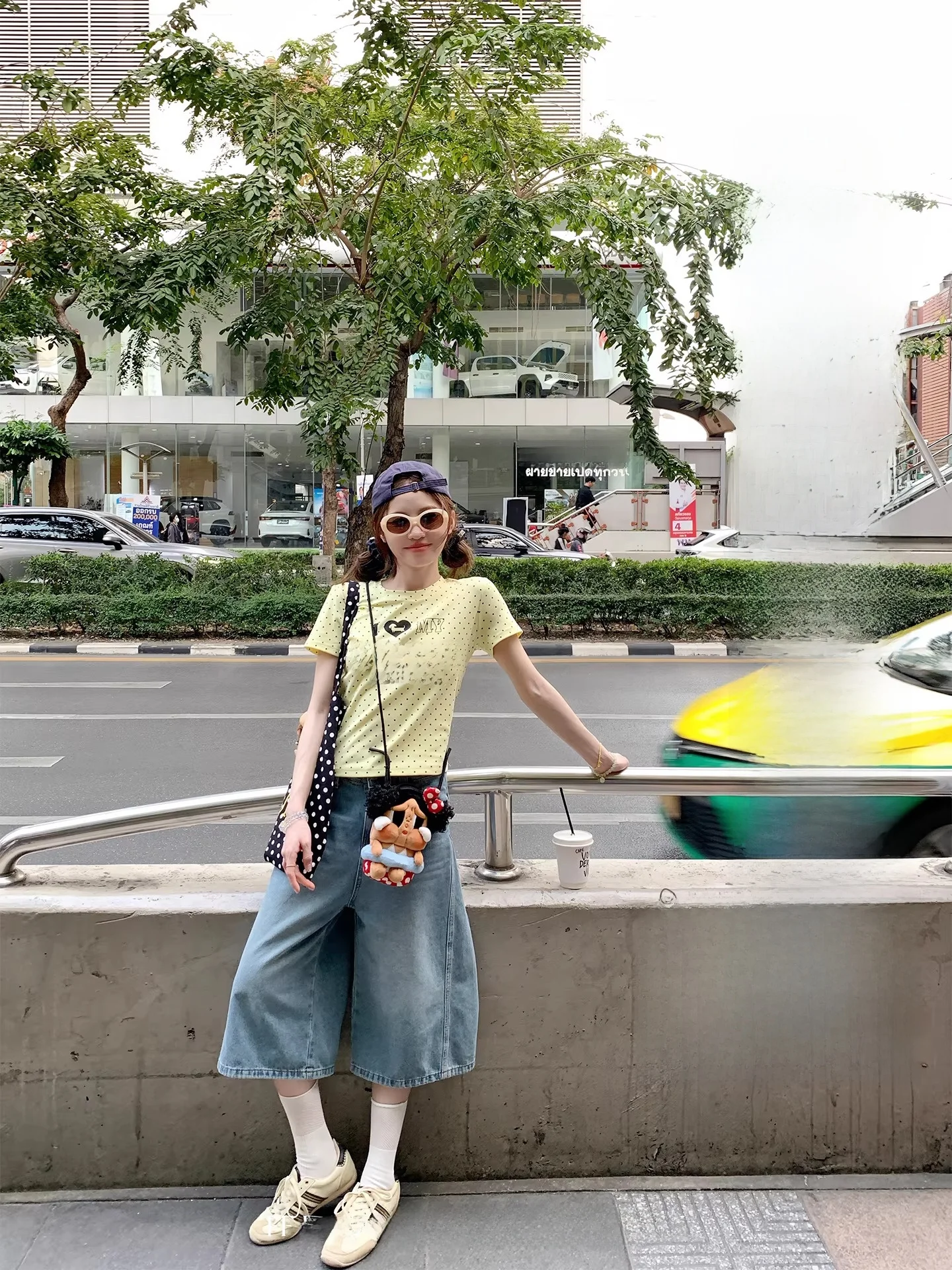 

Синие летние джинсы с широкими штанинами, свободного кроя, длиной 7 дюймов, повседневные брюки, удобные, дышащие, с высокой талией, на молнии