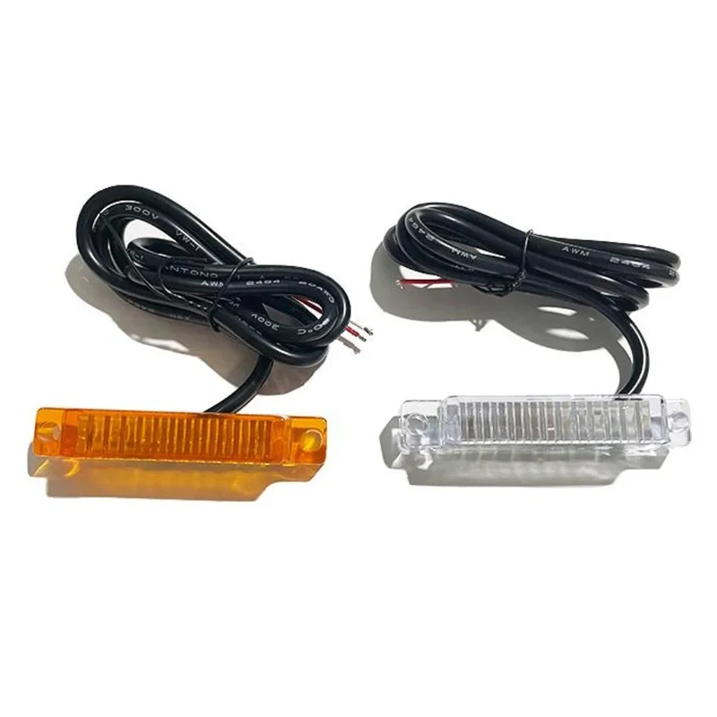 

5 PCS Amber/White IP68 LED 12-24V Front Grill Indicator Lamp Side Marker Light Used for MAN Volvo DAF Truck Trailer Grille lamp