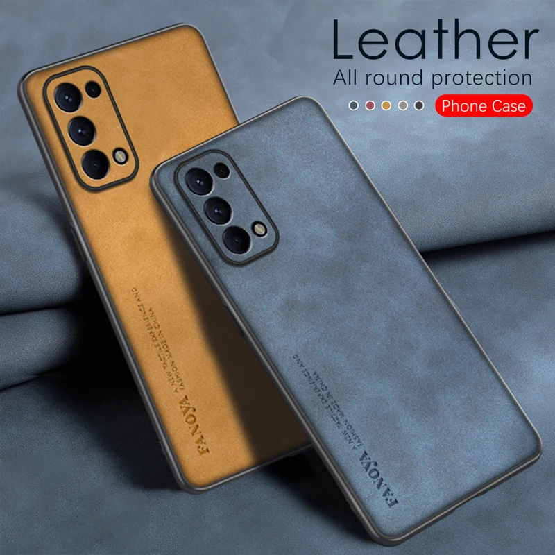 Leather Case for Oppo A54 A74 5G Silicone Protection Frosted Hard Phone Cover OppoA54A74 5G CPH2195 OPG02 CPH2197 CPH2263 Coque