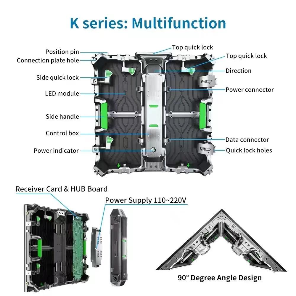 Customizable GoldAnt Indoor LED Display Led Screen P1.56/P1.9 8K Resolution HDR10+ Video Wall 5-Year Warranty 16-Bit Color Depth
