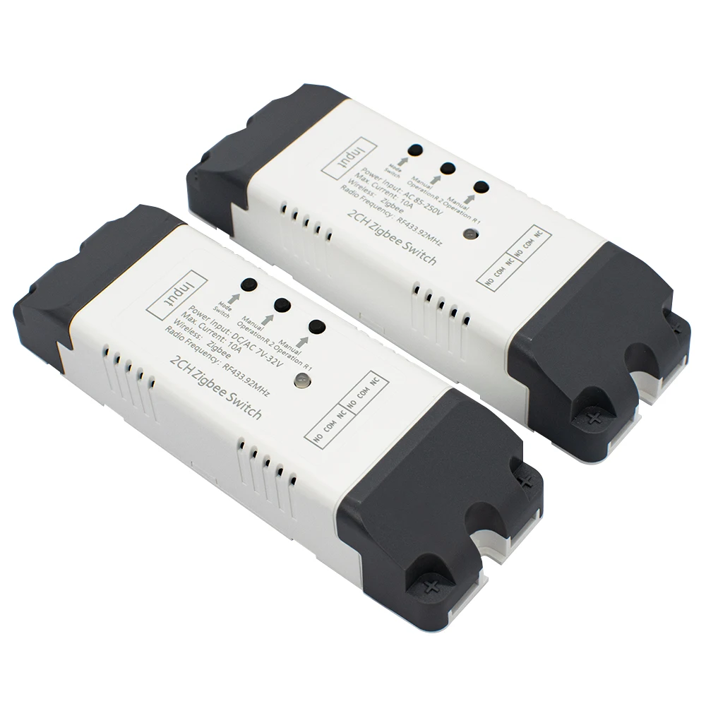 

Zigbee Smart Switch 2 Channels Relay Module Smart Home 10A Relays Controller Work With Tuya APP Alexa Google Home