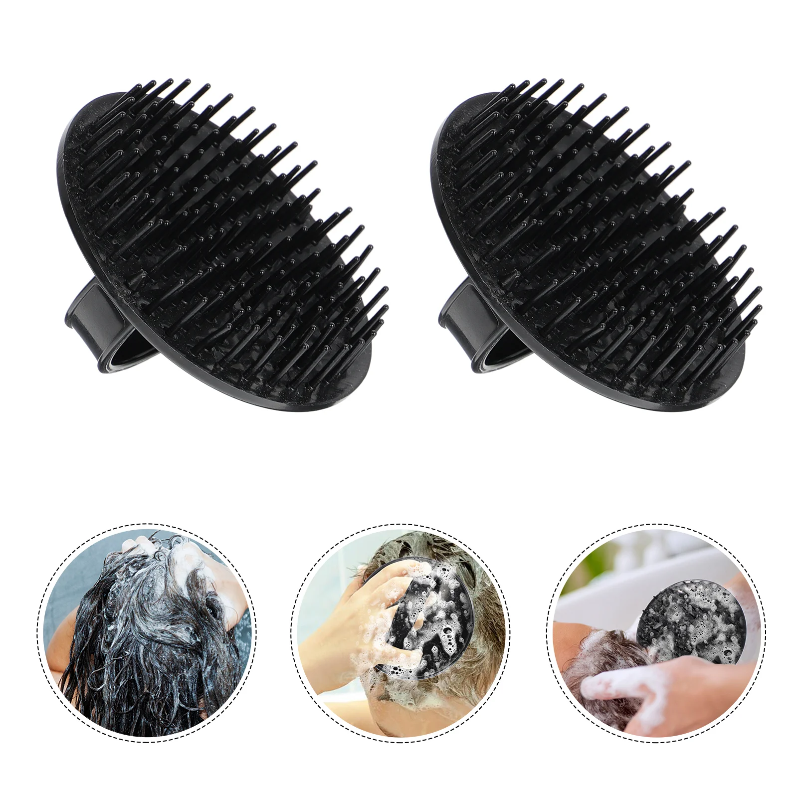 

6 Pcs Shampoo Brush Hair Washing Silicone Scalp Massager Hairbrush Sculp Comb for Growth Head Advanced Detangling