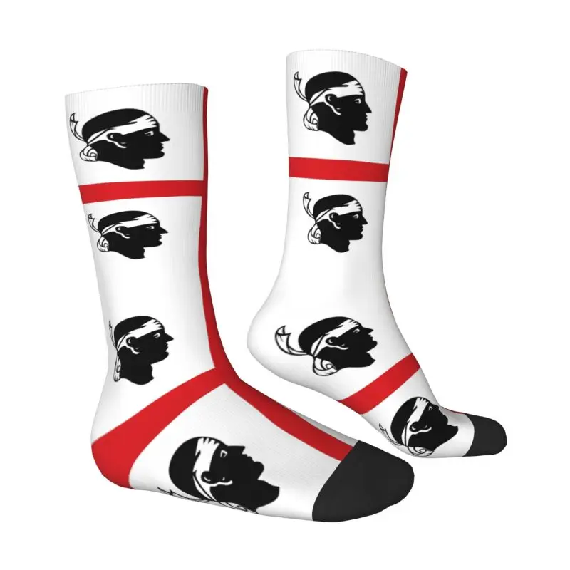 Fashion Printing Flag Of Sardinia Socks for Women Men Stretch Summer Autumn Winter Italy Sardegna Four Moors Crew Socks