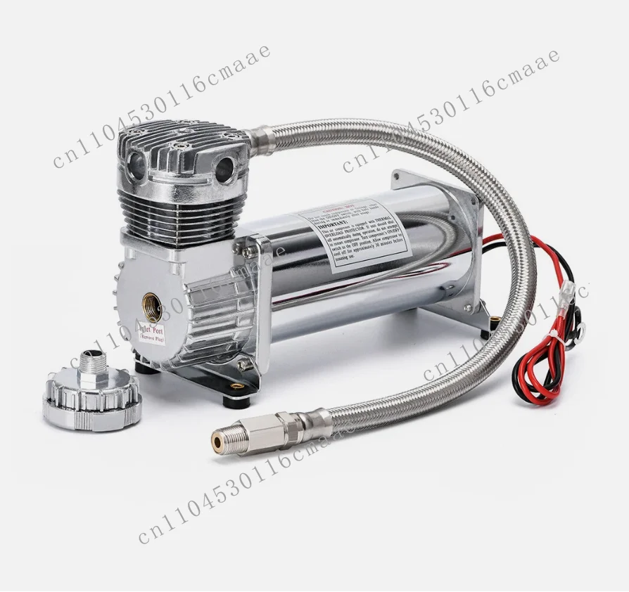 Air Suspension Kit, Universal 12V 480C 3/8 NPT Steel 200PSI Airbag Air Suspension Compressor Pump, Pneumatic Suspension