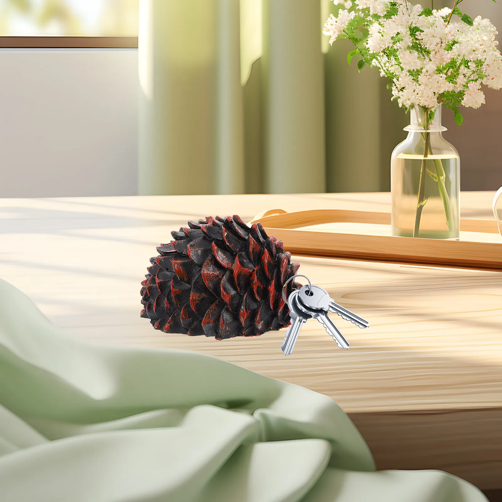 

Resin Pine Cone Key Box Hiders outside Outdoor Holder Cones Storage Case