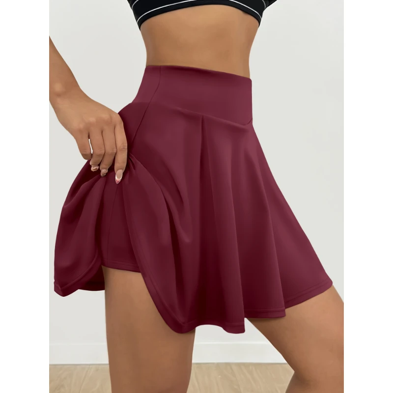 

Female Half Body Skirt Hundreds of Skin Friendly Soft and Comfortable Pleated Skirt Casual Slim Solid Colour Skirt and Pants