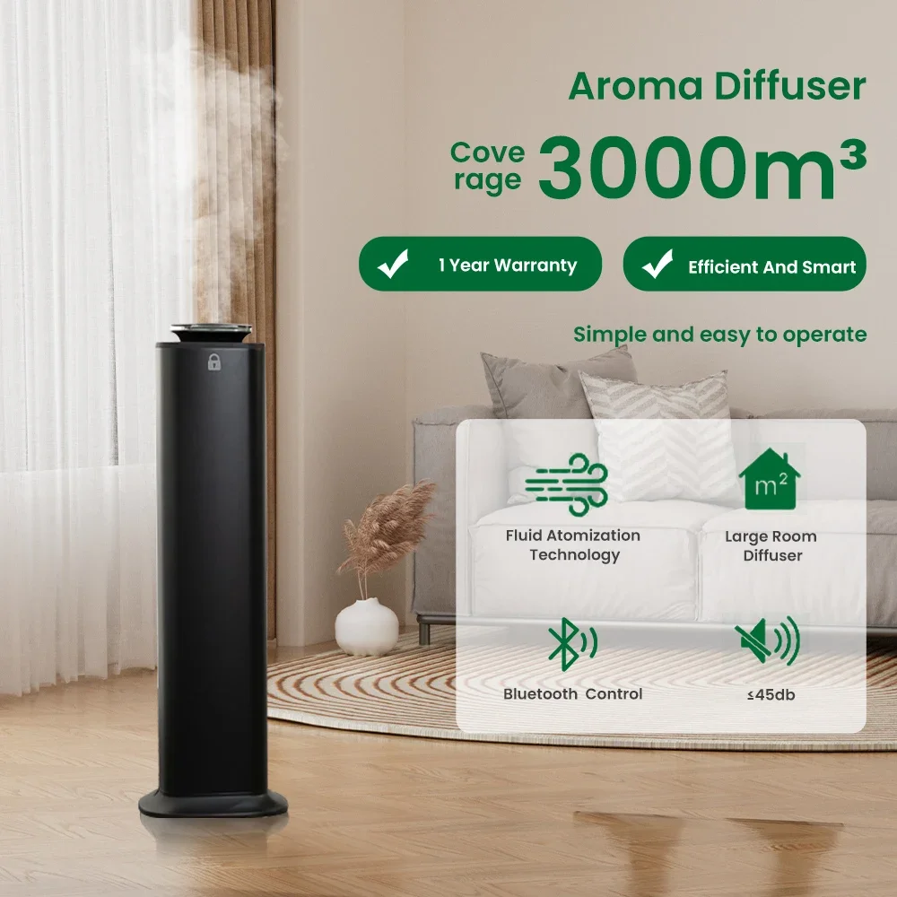 Smart Bluetooth Home Air Freshener 800ML Essential Oils Fragrance Diffuser Fragrant 3000m³ Large Fragrance Diffuser