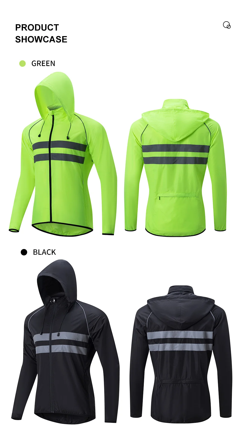 HISERWA Cycling Windbreaker Windproof Waterproof Reflective Bicycle Jacket Ultralight MTB Road Bike Jersey Portable Cycling Coat 46 S61a4d474ef87472da79fce00df0cfdf70