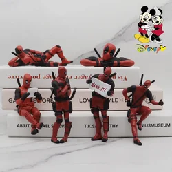 Disney Deadpool 2 Action Figure Sitting /lying Posture Model Anime X-Men Mini Doll Decoration PVC Collection Figurine Toy