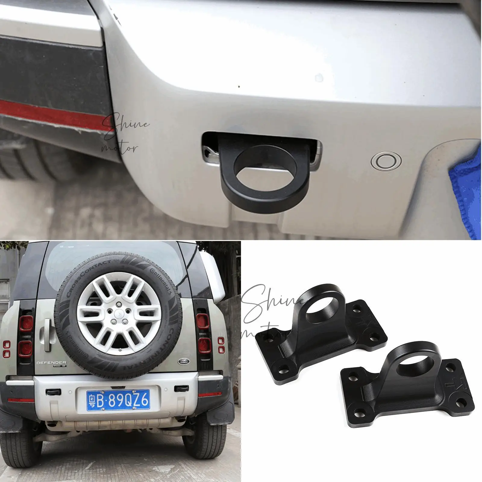 

Для Land Rover Defender 130 110 90 2020-2024 2 шт. фаркоп заднего бампера спасательный крюк