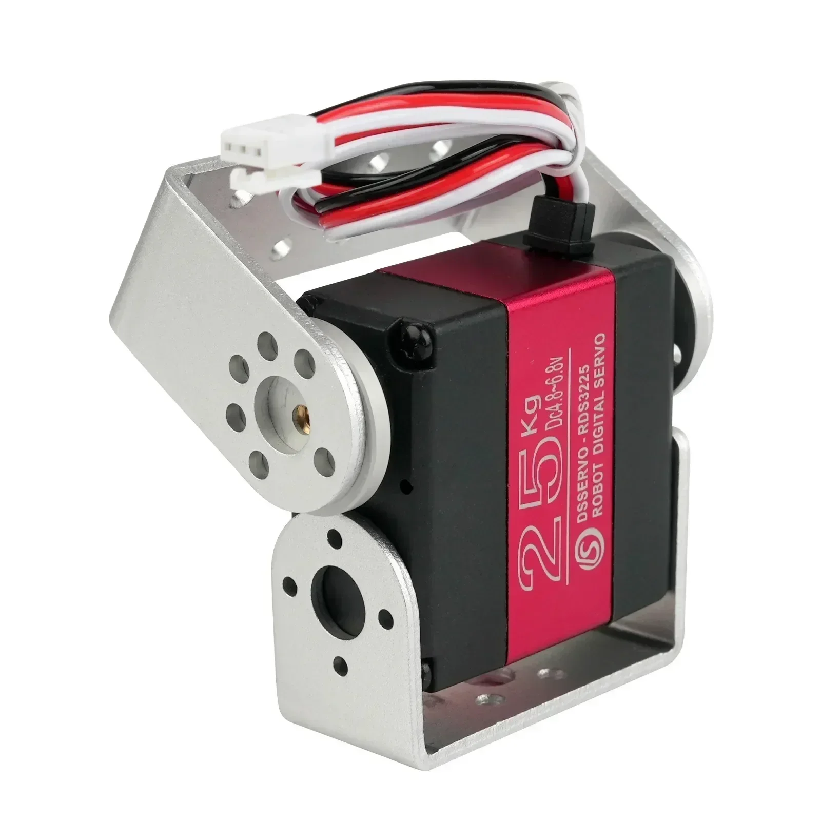 25KG Dual-Axis Digital Servo with Bracket Copper Gear Waterproof  180/270 Degree Angle Adjustable Motor for RC Car Robot DIY Toy