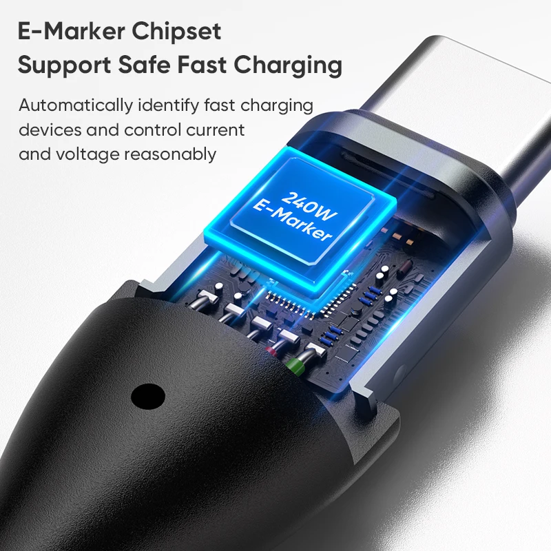 كابل بيانات 48V5A من النوع C إلى النوع C 240 وات حبل شحن سريع للهاتف المحمول USB-C مناسب لهاتف iPhone15 Samsung Huawei Macbook #4