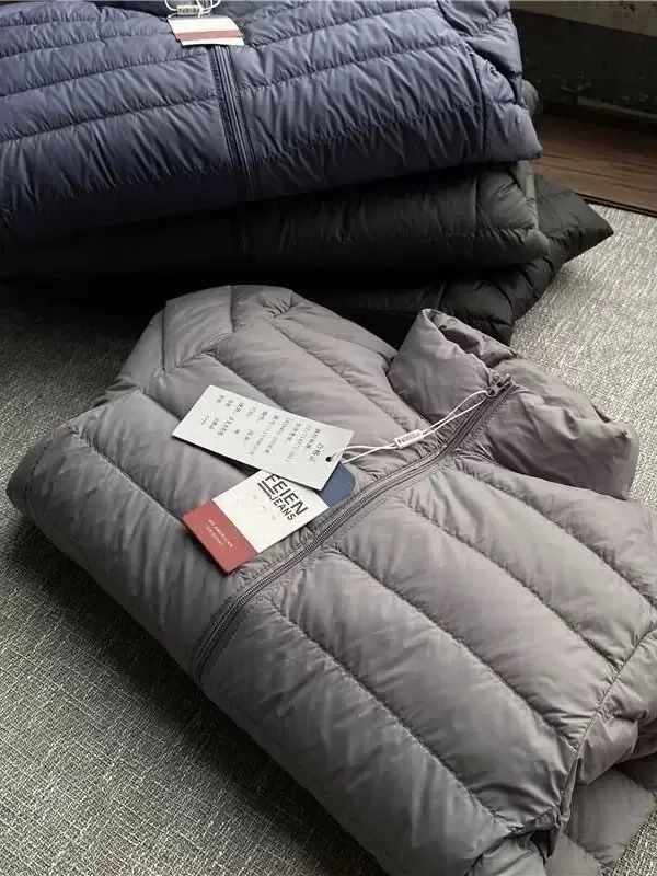 Ultra-Light down Cotton Jacket Men's Spring Fashion City Warmth Standard Fit Open Cardigan Style Youth All Seasons
