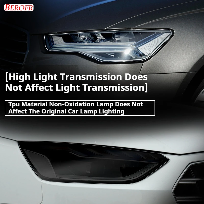 Smoked Black TPU Sticker Car Headlight Protective Film For Audi A3 8V S3 A4 B8 B9 A5 A6 S6 C8 A7 A8 D4 TT TTS Q3 Q5 Q7 Q8 RSQ8 - view 5