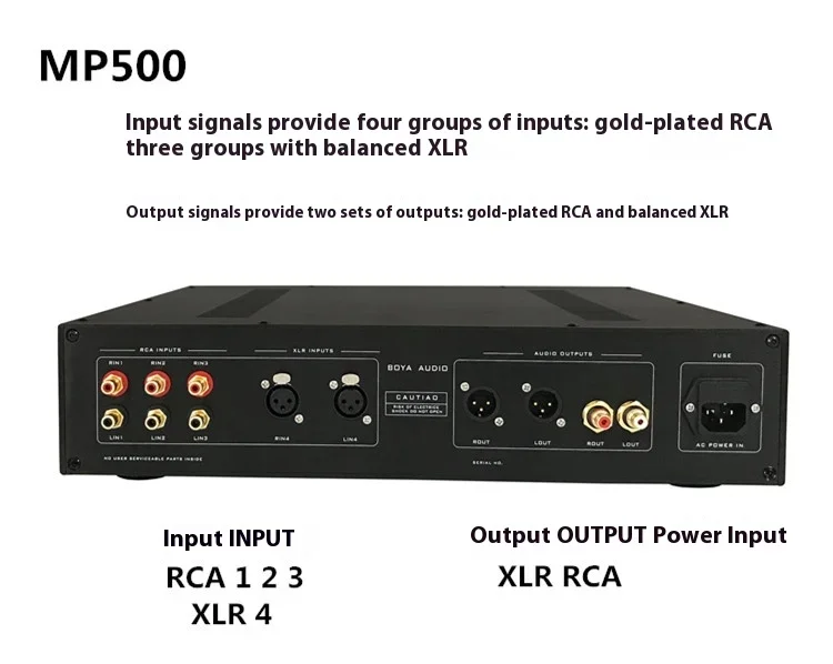 BOYA Audio Music Fax Bile Preamp MP500 Bile 6922 Ламповый усилитель мощности Hi-Fi Fever Сбалансированный желчный предусилитель с дистанционным управлением