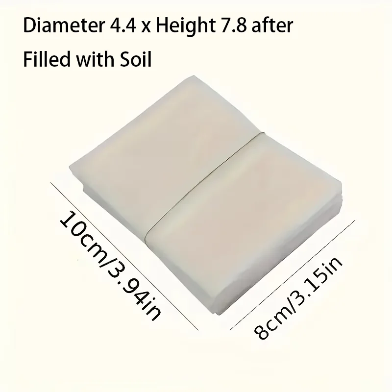 Non-Woven Fabric Seedling Pots, Lightweight Plant Seedling Bags with Open Bottom, Suitable for Outdoor Gardening, Transplanting