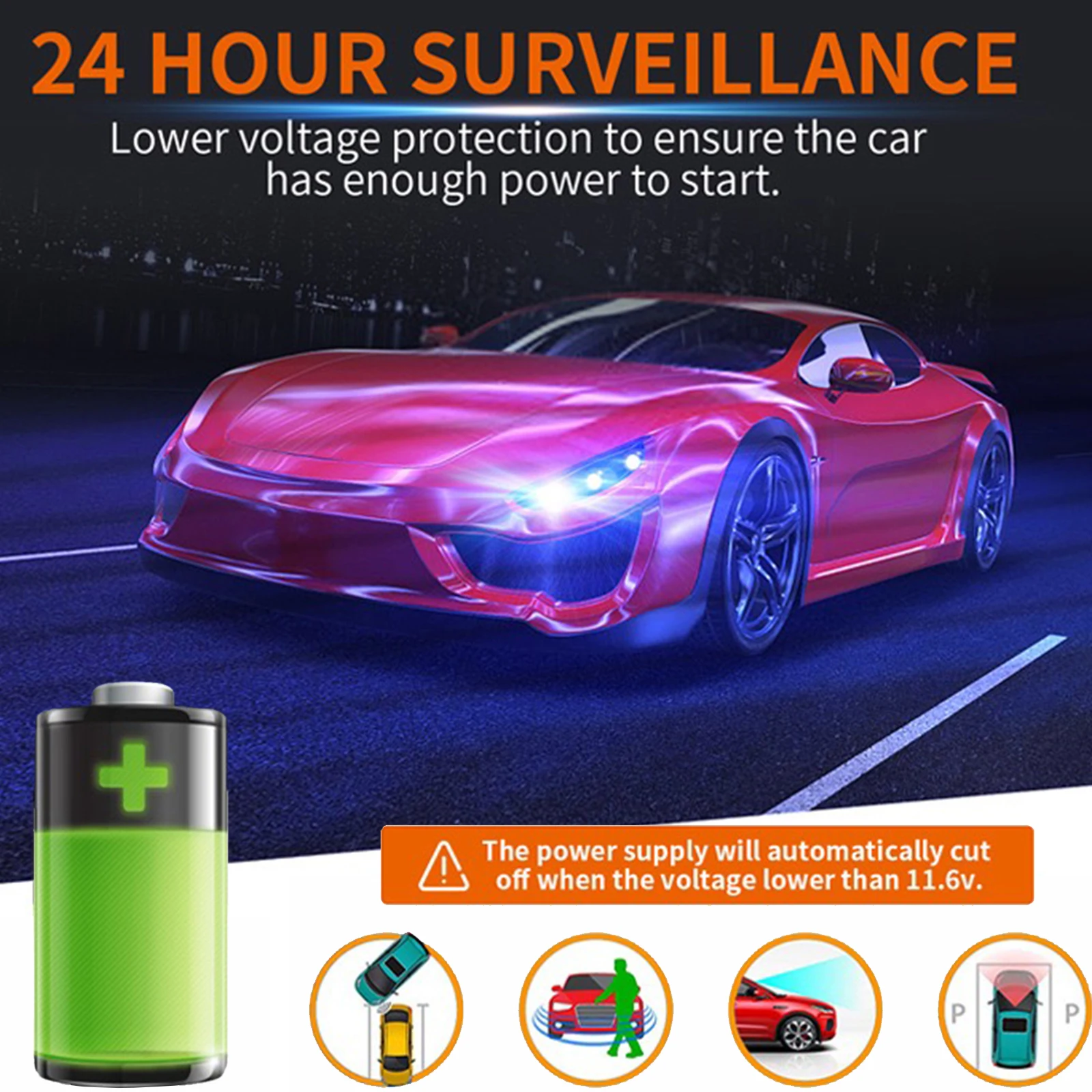 Car Dash Cam Wire 3m DVR Hardwire Cable Kit Video Recorder 12 24V To 5V Type-C USB Charger Line Auto Dashcam Camera