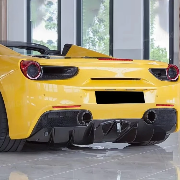 Carbon Fiber C Style Body Kit for Ferrari 488 Upgrade Capristo Front Lip Rear Diffuser