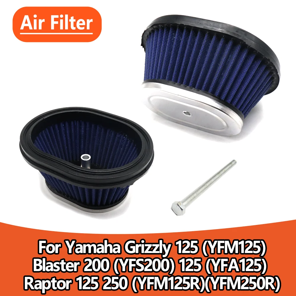 For Yamaha Grizzly YFM 125 YFM125 Blaster 200 YFS200 YFA125 Raptor 125 250 YFM125R YFM250R Motorcycle Air Filter Intake Cleaner