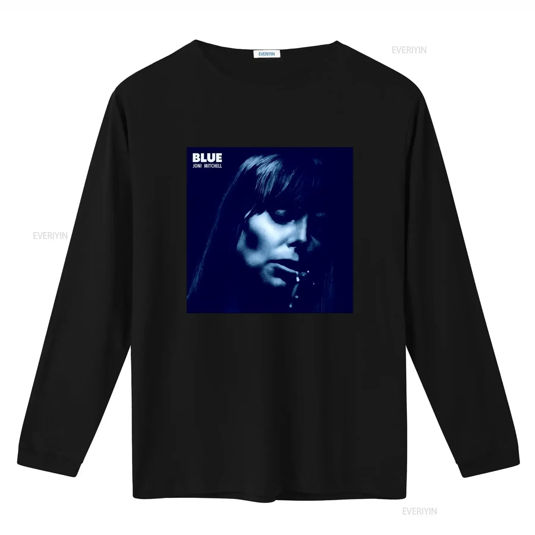 Joni Mitchell Blue T Shirt for Women Stylish and Comfortable vintage Washed streetwear Versatile Breathable
