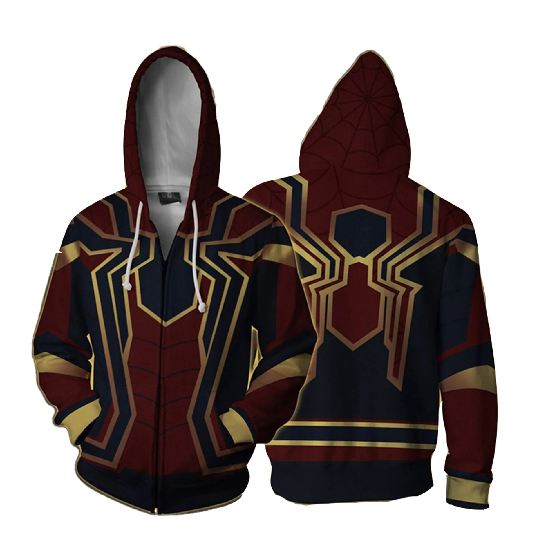 Superhero 3D digital printed hooded cardigan sports hoodie cosplay movie merchandise jacket and pants