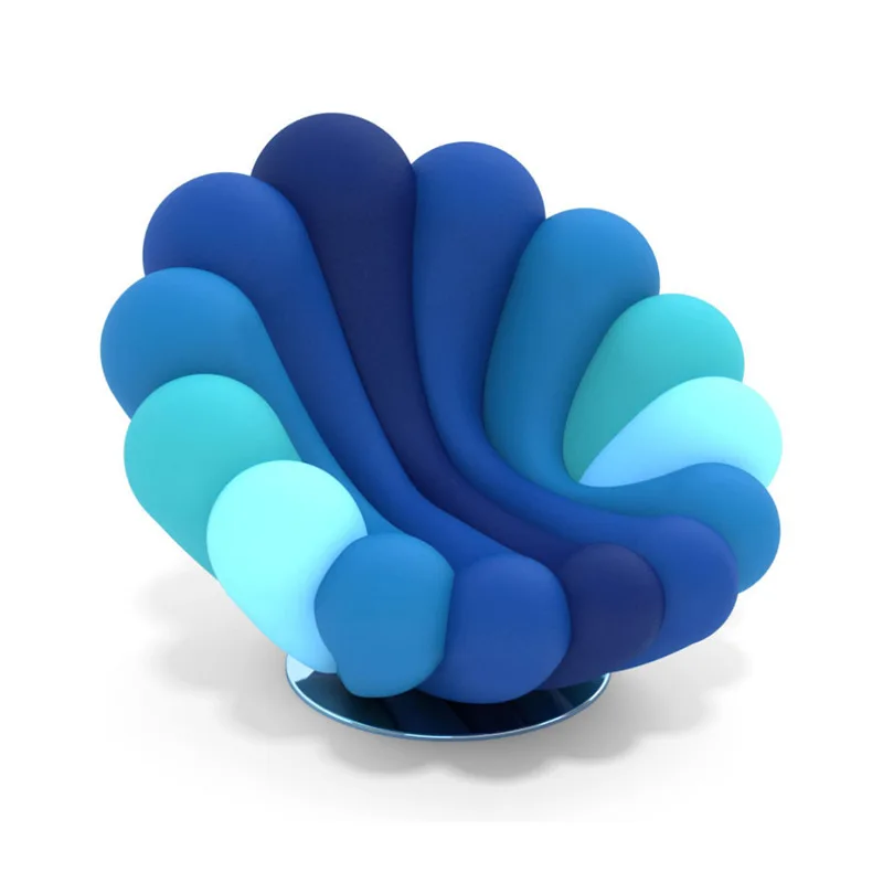 

Modern Living Room Hotel Lounge Chair Fiberglass Rainbow Petal Lounge Chair