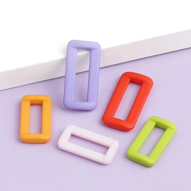 6 Pcs/Pack Plastic Loops Looploc Rectangle Rings Adjustable Buckles For Backpacks Straps