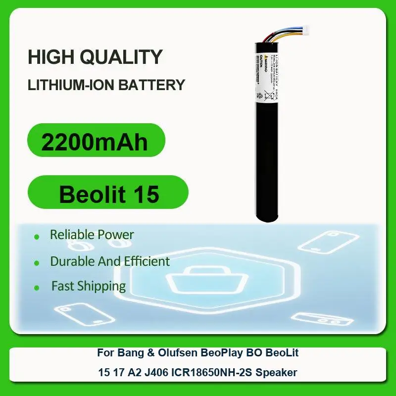 Battery For Bang & Olufsen BeoPlay A2 Active BO BeoLit 15 17 J406 ICR18650NH-2S Speaker