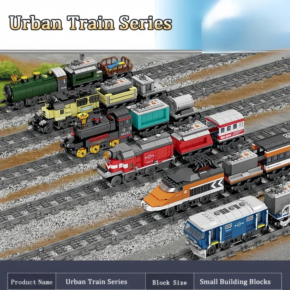 MovingTrain Building Block Toys with Motor- Ideal for Vehicle - crazy Boys,Develop Hands - on Skills, Rail Transit Understanding