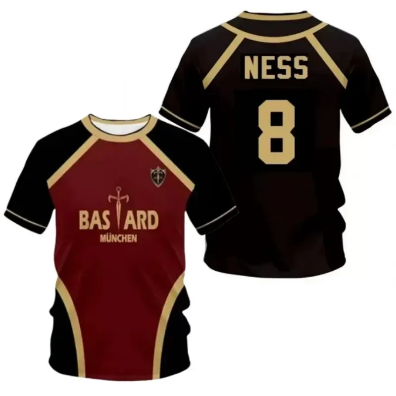 Camiseta de Anime NESS, Disfraces de Cosplay, Camiseta de Fútbol Bastard Munchen, Camiseta de Entrenamiento de Fútbol Alexis Ness, Impresión 3D