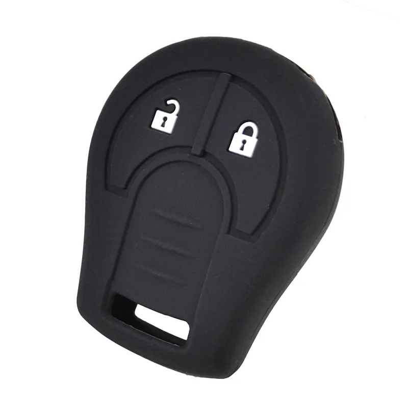 For Nissan Note Micra Juke Qashqai Tiida X-Trail Cube NV200 Silicone Remote Key Case Fob Shell Cover Skin Holder 2 Button