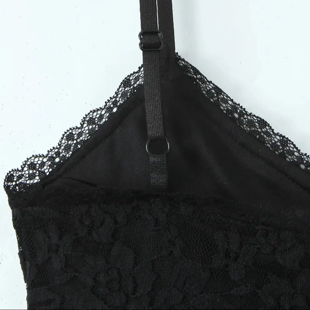 女性のためのセクシーな黒い透明なレースのイブニングドレス,低い胸,Vネック,スリングドレス,薄いヒップパッケージ,短いドレス,夏,2022