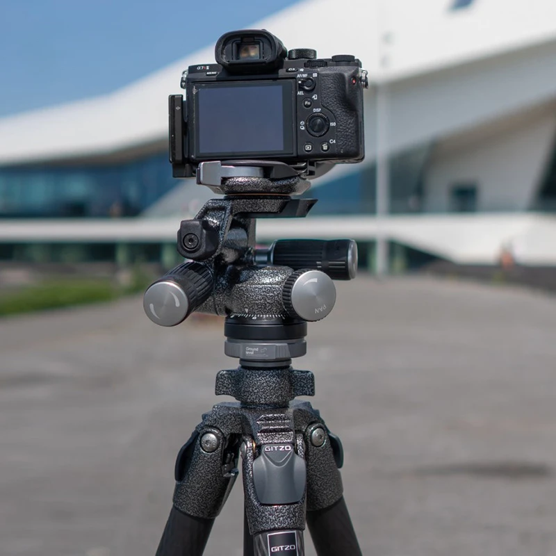 

SLR camera 3D hydraulic gimbal photography camera three-way still life landscape table tripod SLR three-axis with damping handle